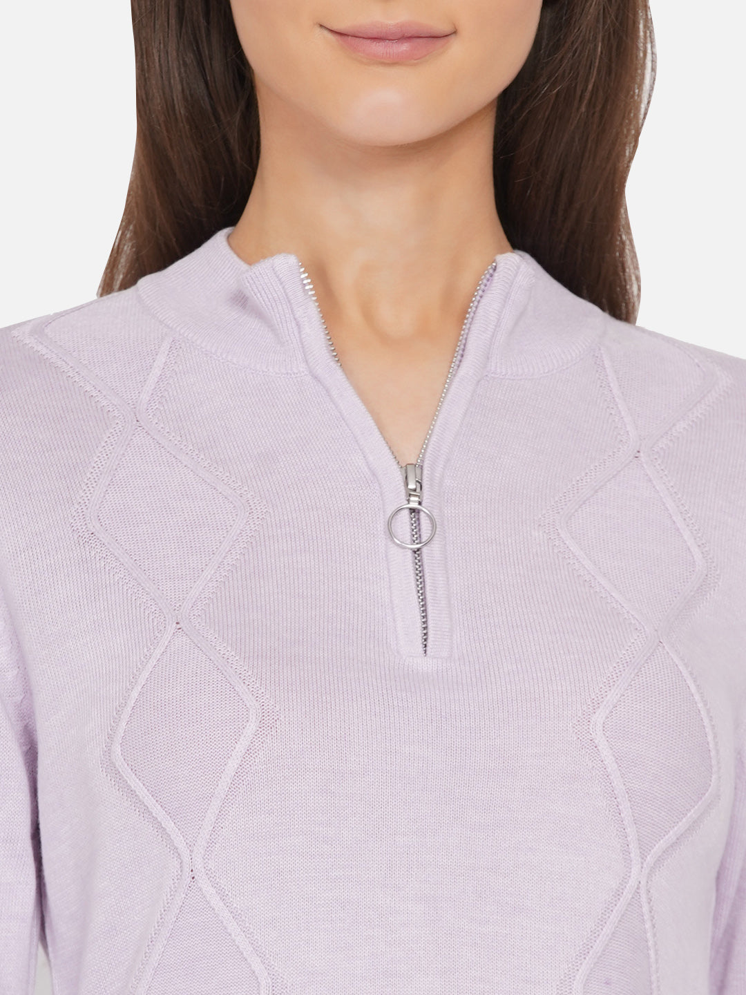 319 Cable Knit Co-Ord Set I Lavendar I Top + Bottom