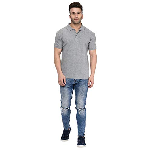 Men's Cotton Polo Basic I 107 Grey