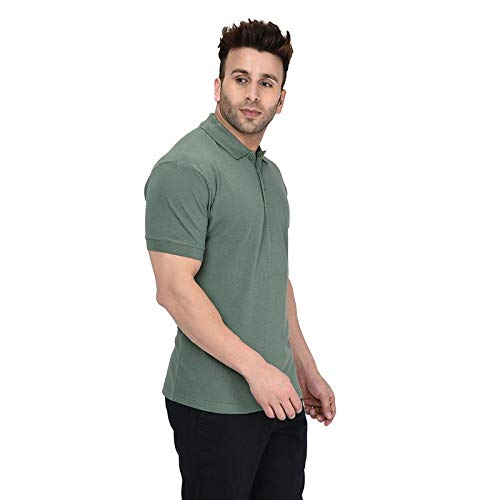 Men's Cotton Polo Basic I 107 Forest Green