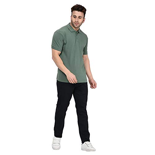 Men's Cotton Polo Basic I 107 Forest Green