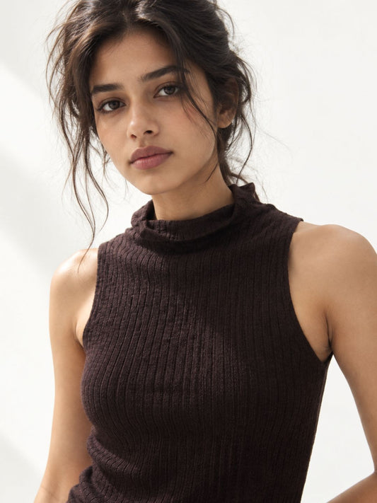 323 Rib Knit Winter Top I Smoked Burgundy