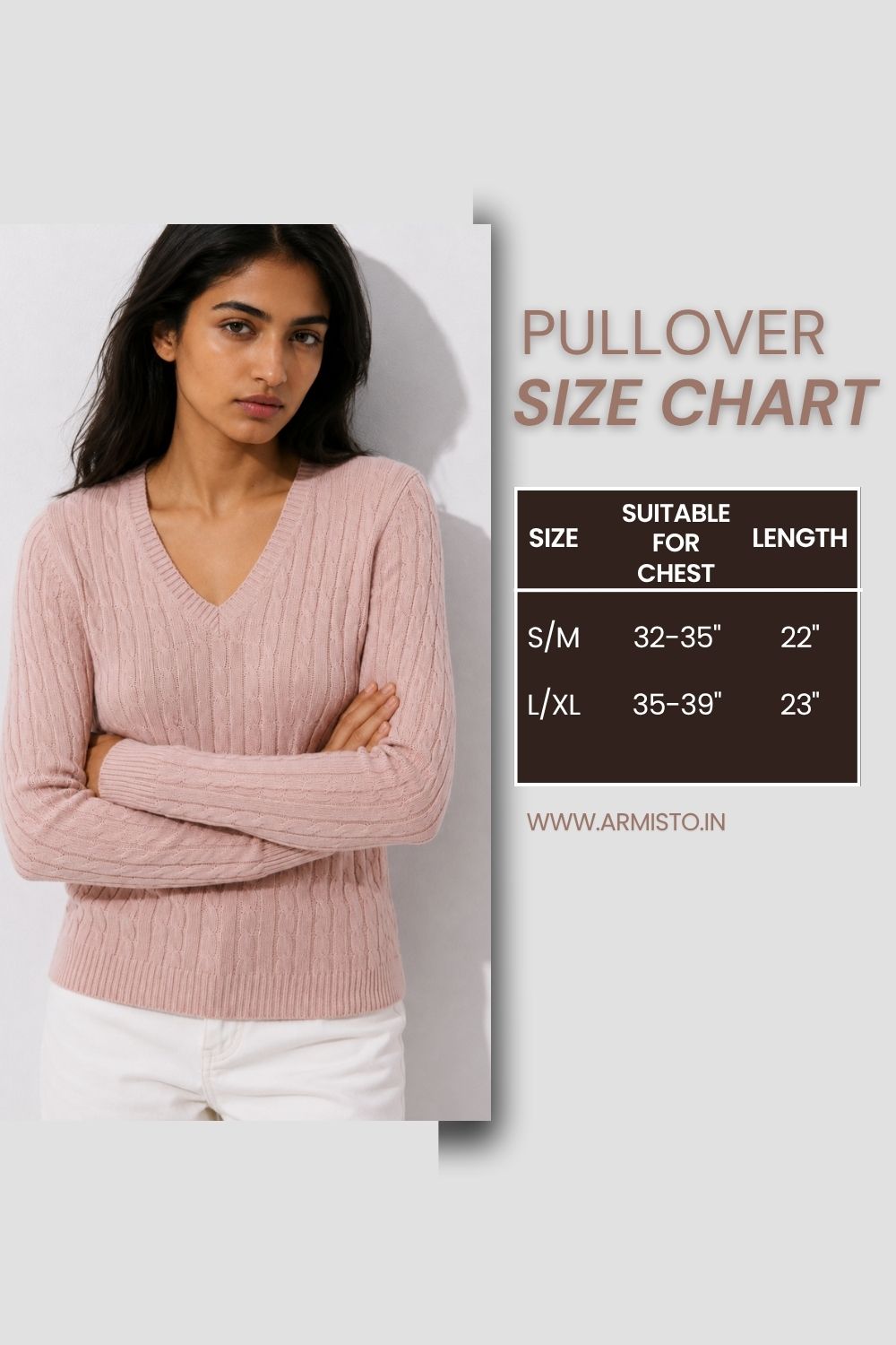 338 Chunky Cable Pullover I Pink