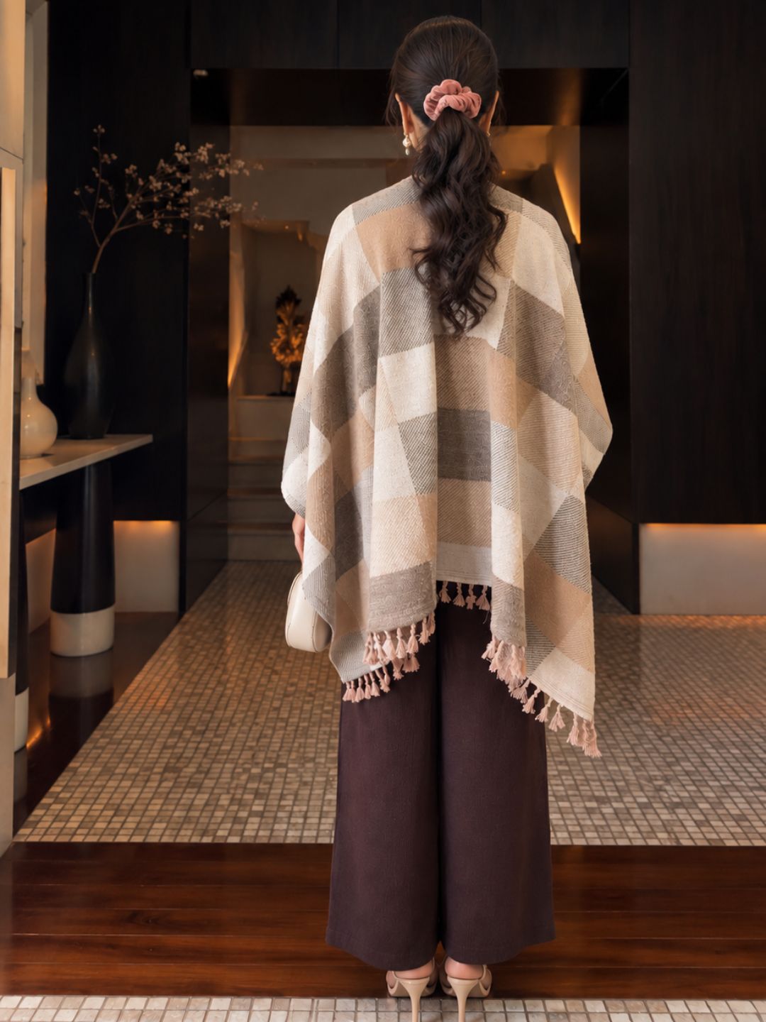 Winter 3-PC Knit Co-Ord Set I 341Camel I Top + Bottom + Cape