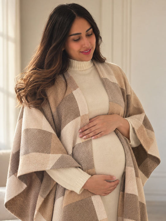 341 Maternity Cape Shrug I Camel