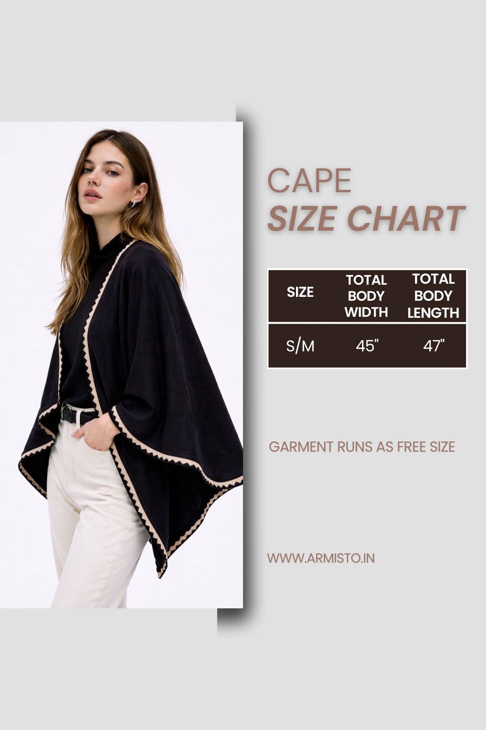 341 Woollen Cape Shrug I Black