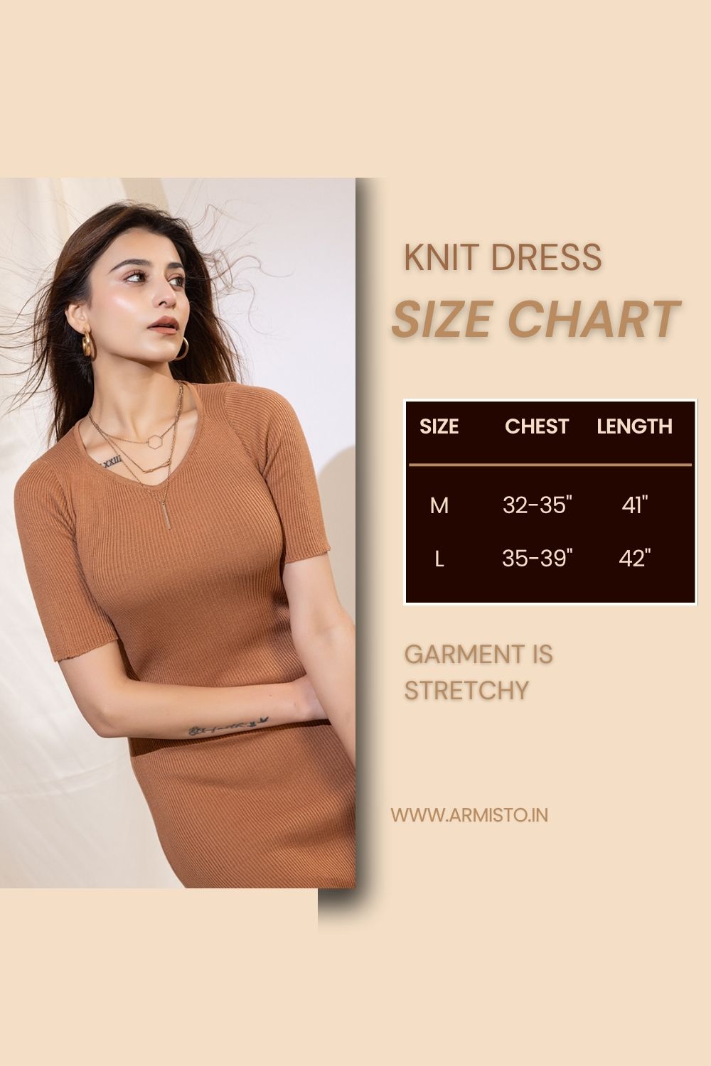 420 Side Slit Knit Midi Dress I Pure Cotton I Hot Chocolate