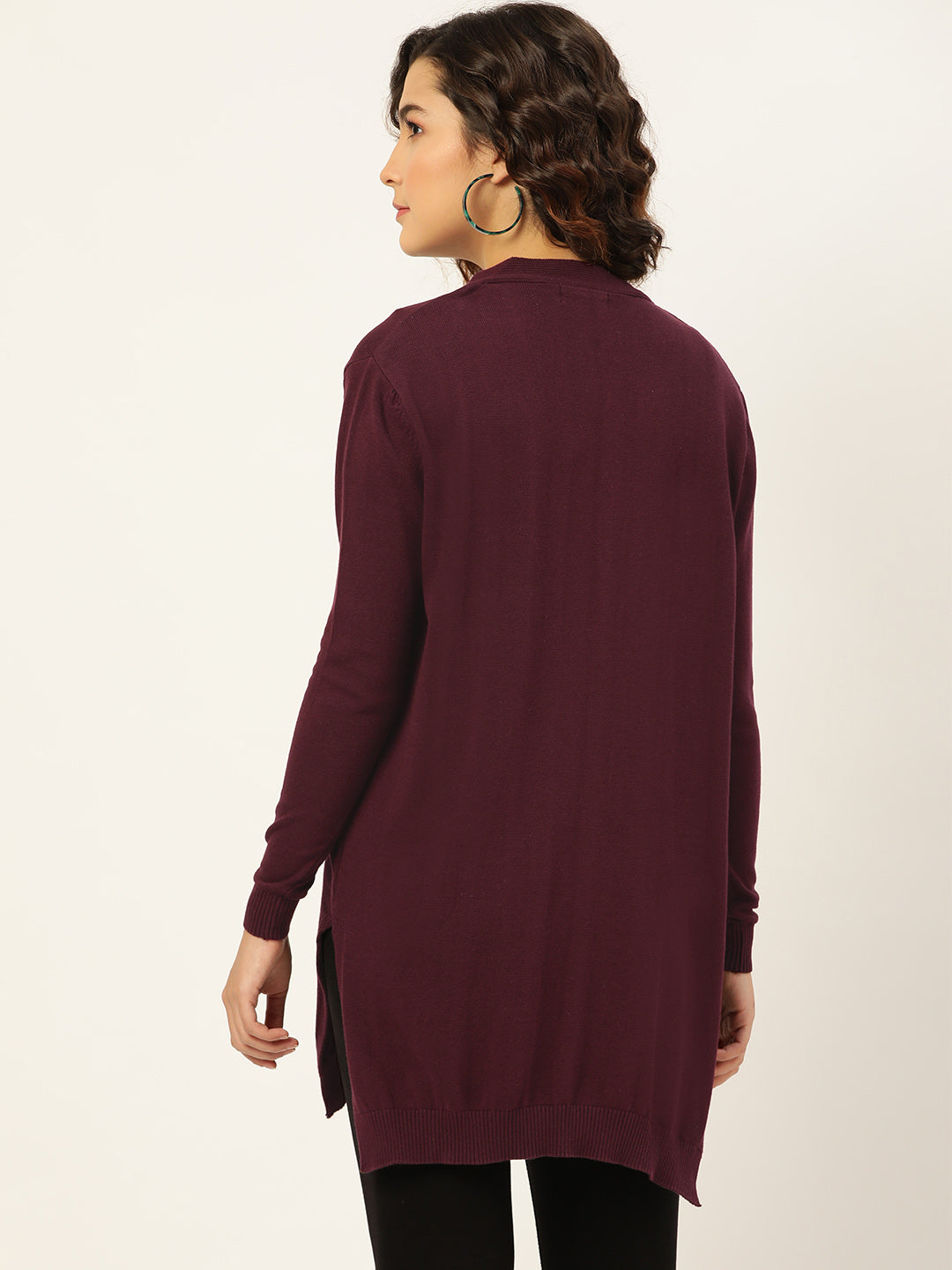 017 Woollen Shrug I Burgundy Wine