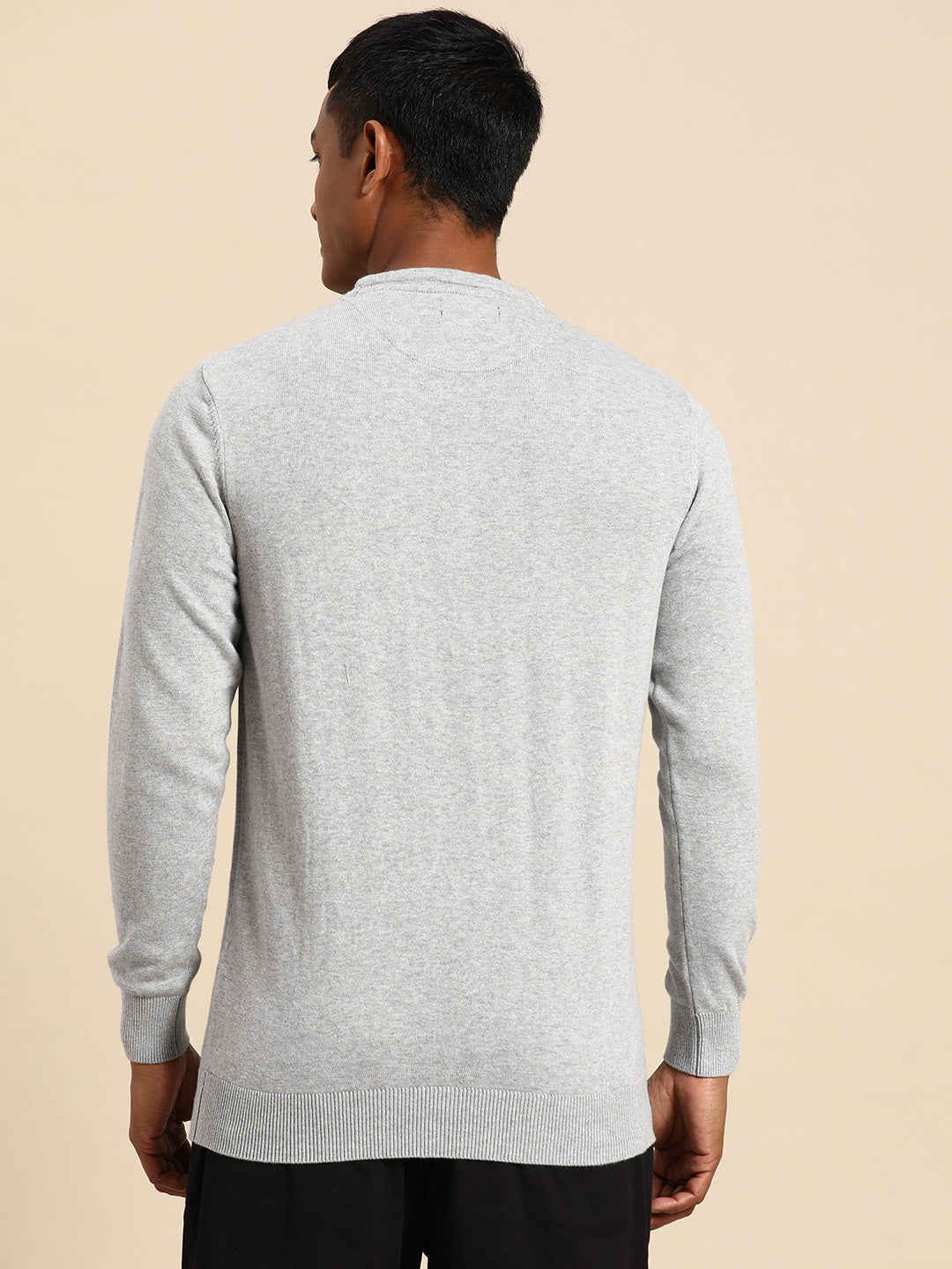 232 Textured Pullover I Mock Neck I Grey