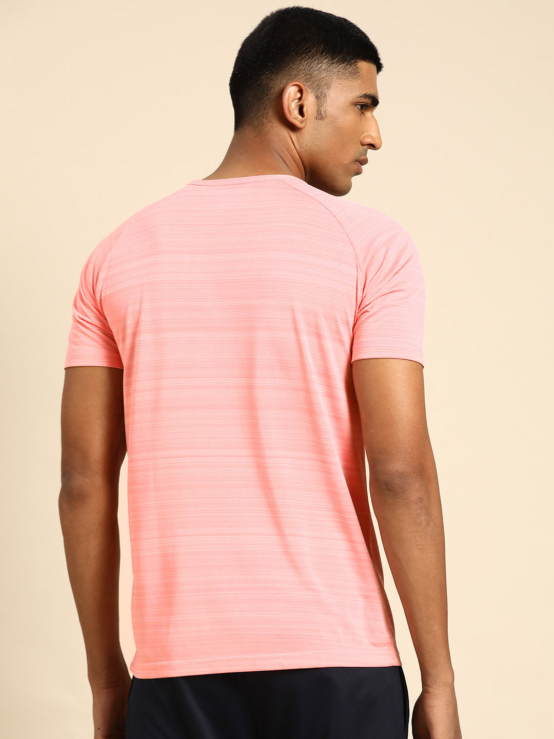 128 Textured Dri-Fit Sports Tshirt I Pink