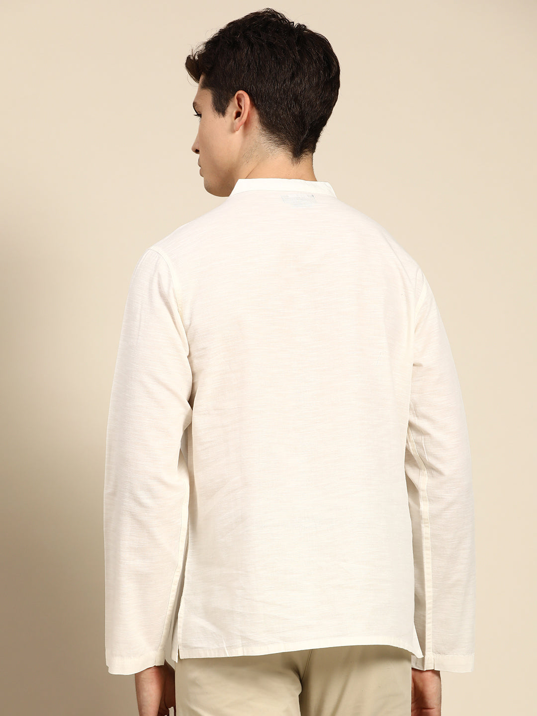 501 Men's Linen Smart Kurta Shirt I Full Sleeves I Off White