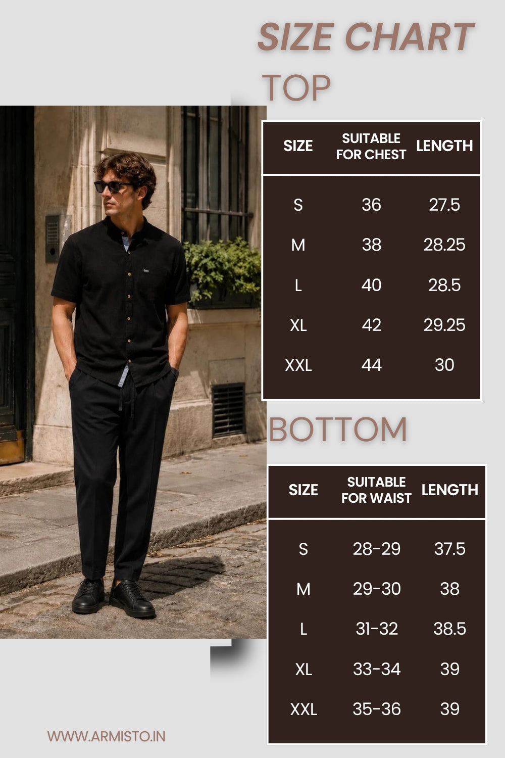 Men's Summer Co Ord Set I 503 Black
