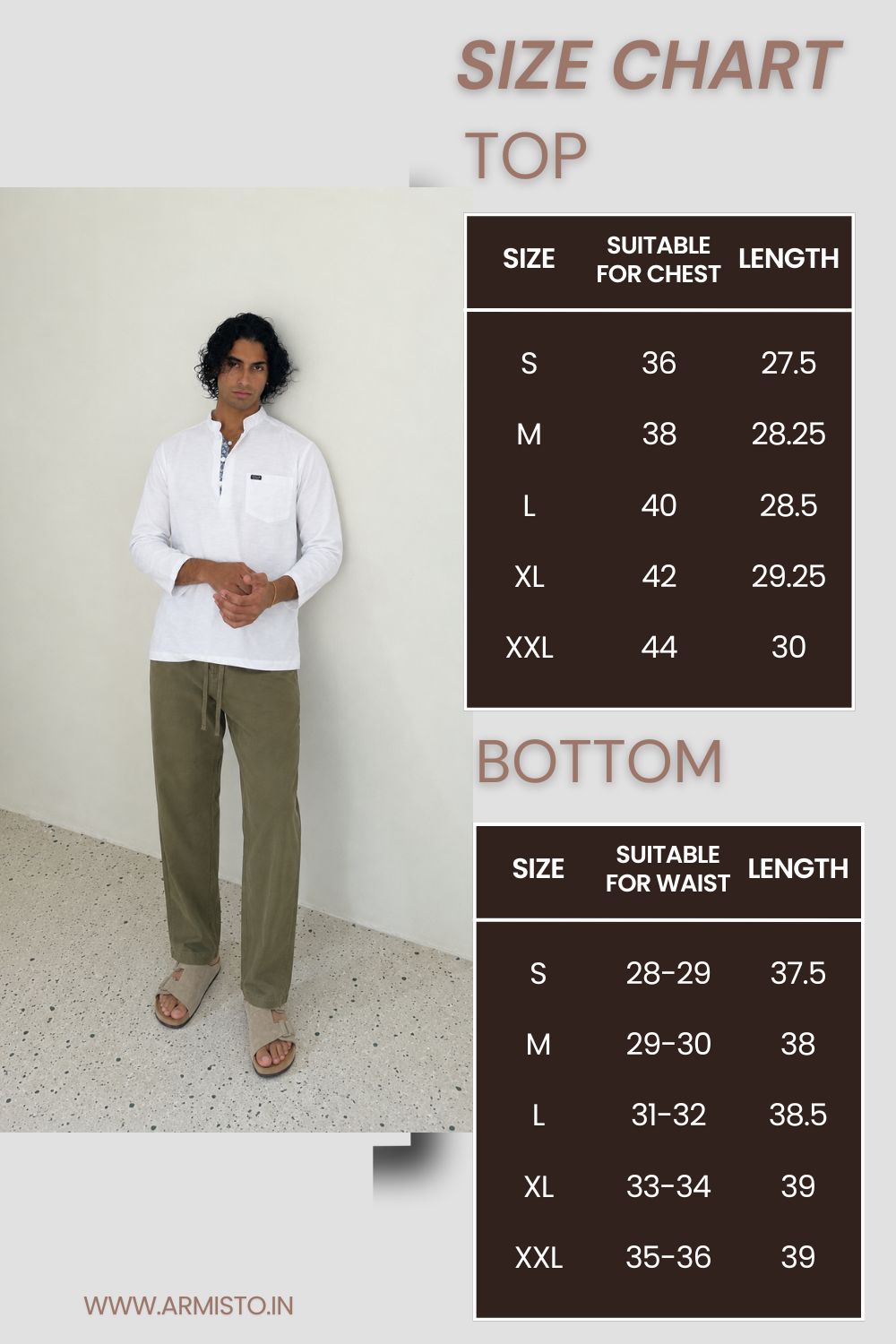 Men's White Romance Linen Set