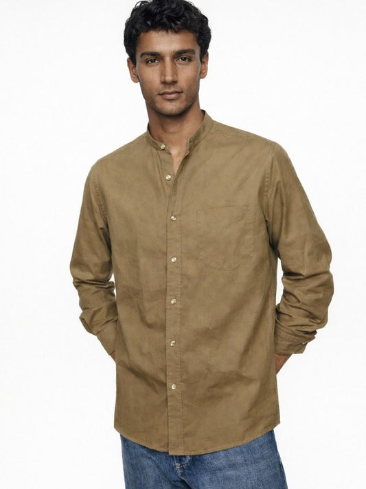 502 Men's Linen Shirt I Olive