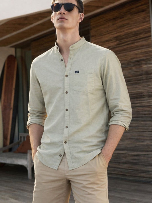 502 Men's Linen Smart Shirt I Sea Green