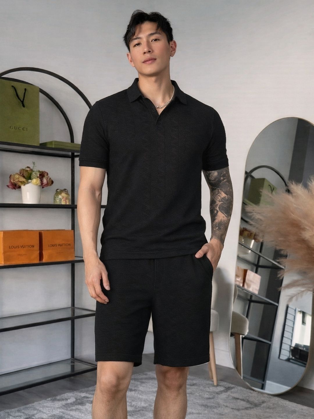 506 Crochet Resort Co-Ord Set I Top + Bottom I Black