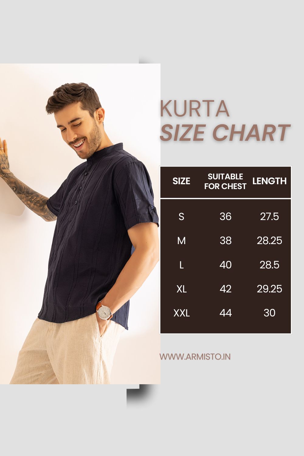 Pinstriped Festive Kurta Shirt I Half Sleeves I French Navy