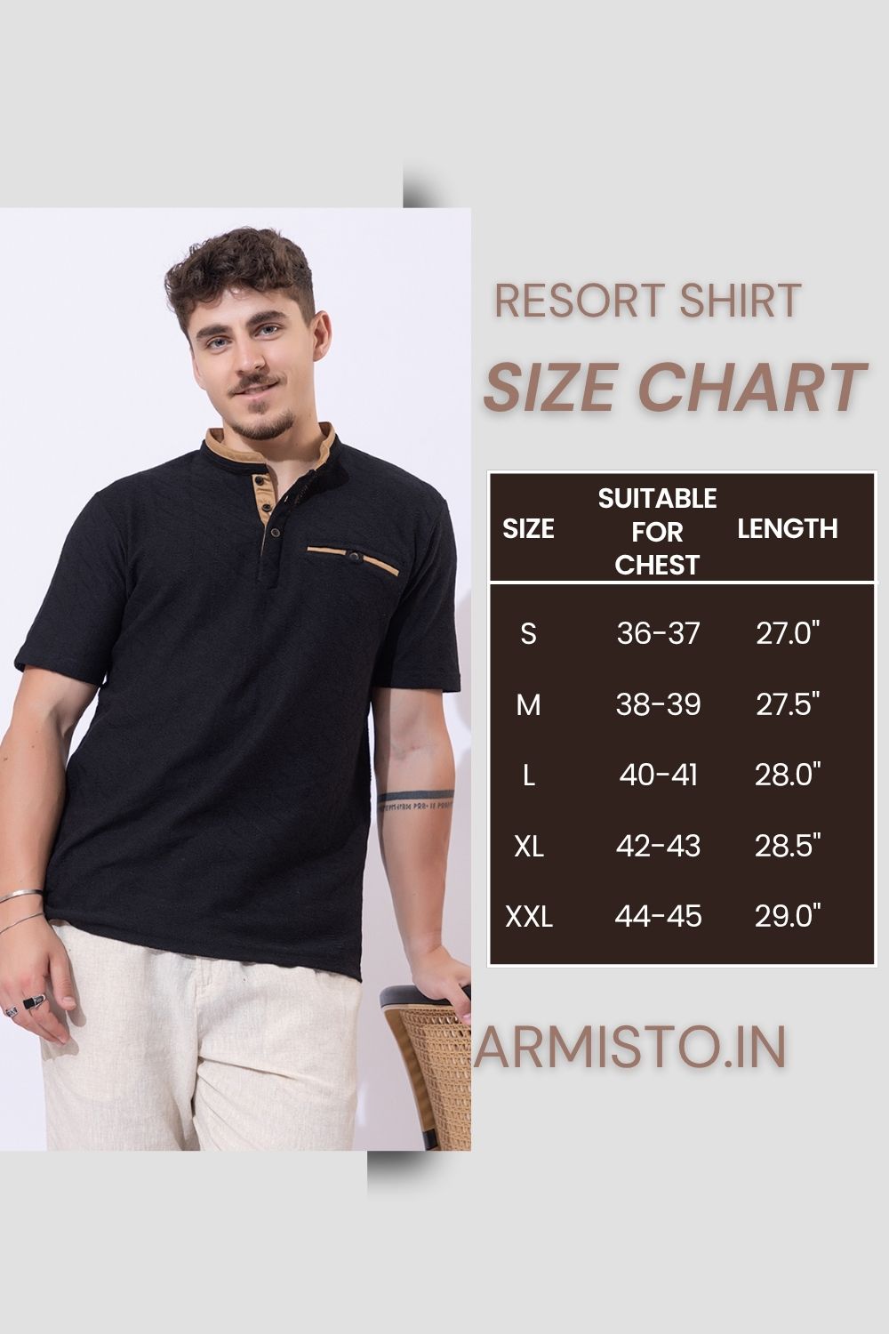 511 Crochet Resort Kurta Shirt I Black