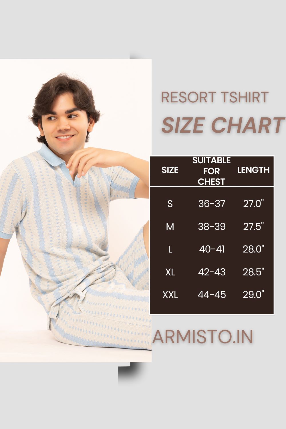 512 Striped Crochet Resort T-shirt I Sky