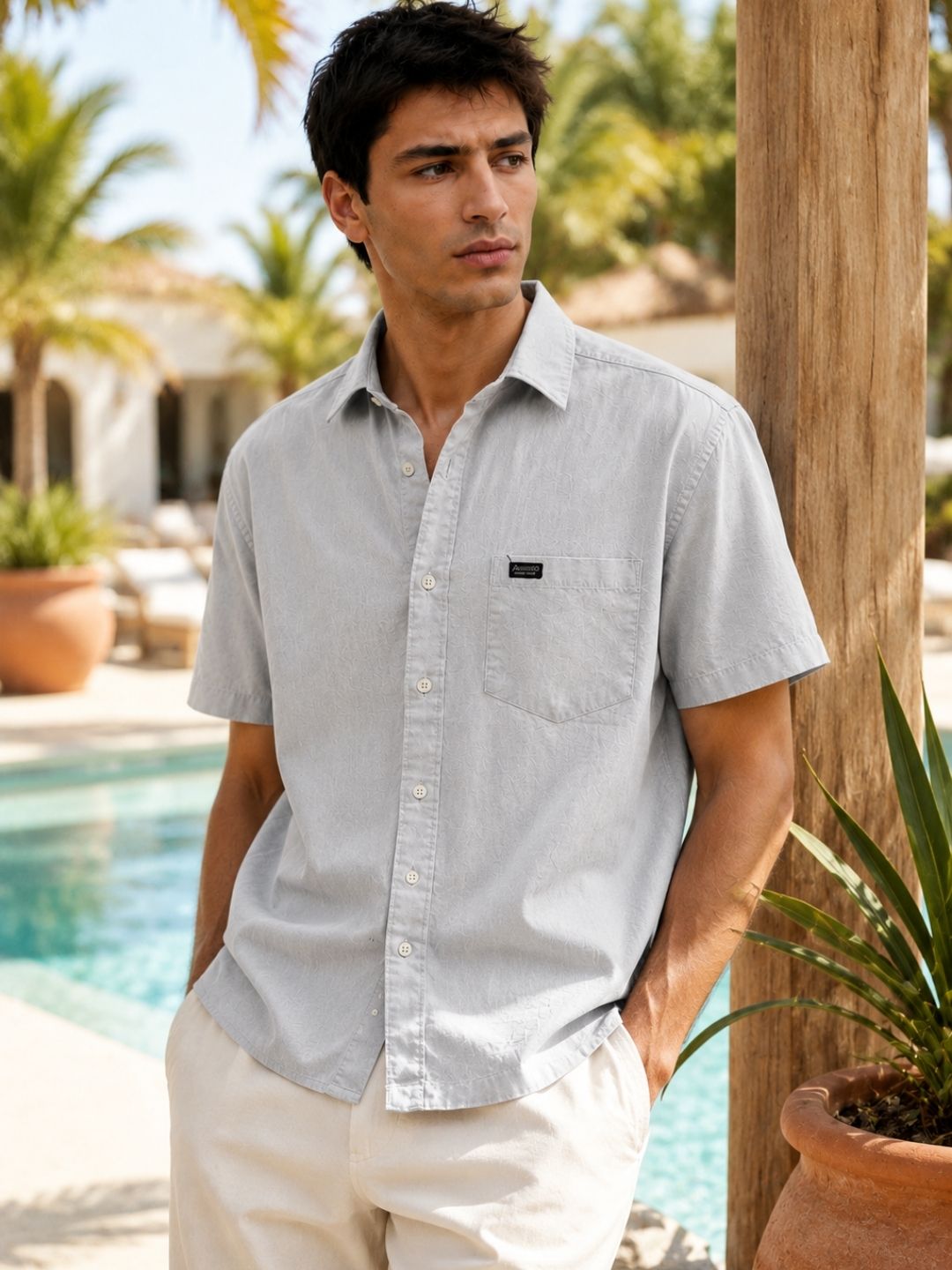 517 Men's Linen Shirt I Summer Grey