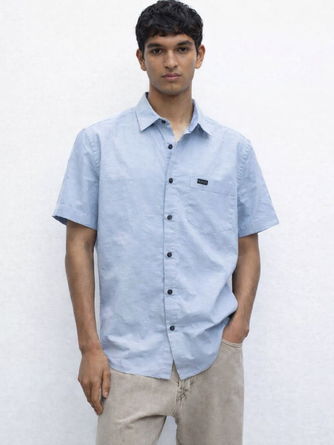 517 Men's Linen Shirt I Summer Sky