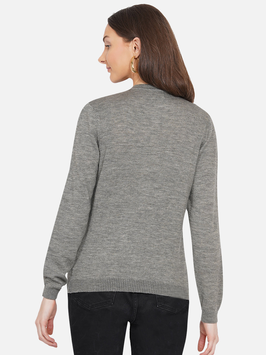 318 Wool Cable Knit Cardigan I Olive (Woolmark Certified)