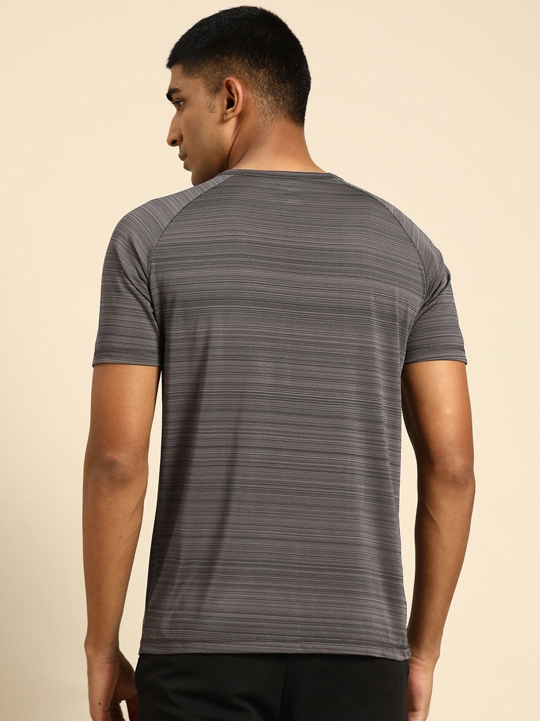 128 Textured Dri-Fit Sports Tshirt I Charcoal