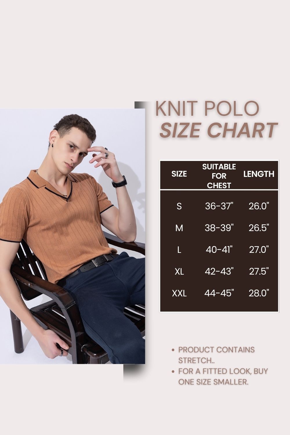 601 Rib Knit Polo I Mocha Mousse