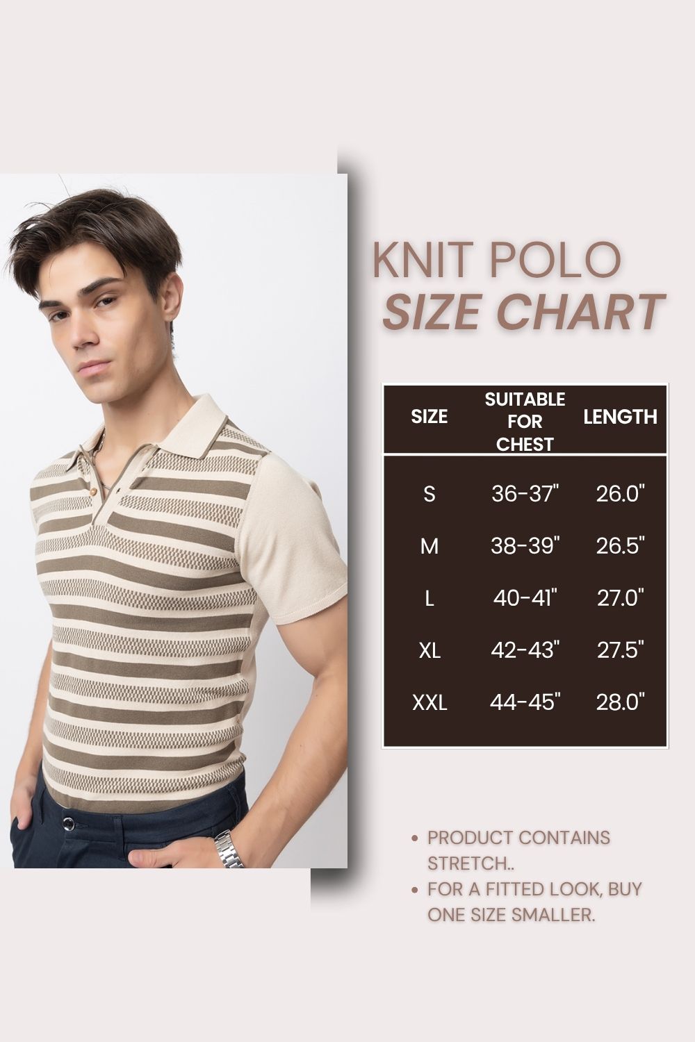 615 Dot Striped Knit Polo I Olive Oat