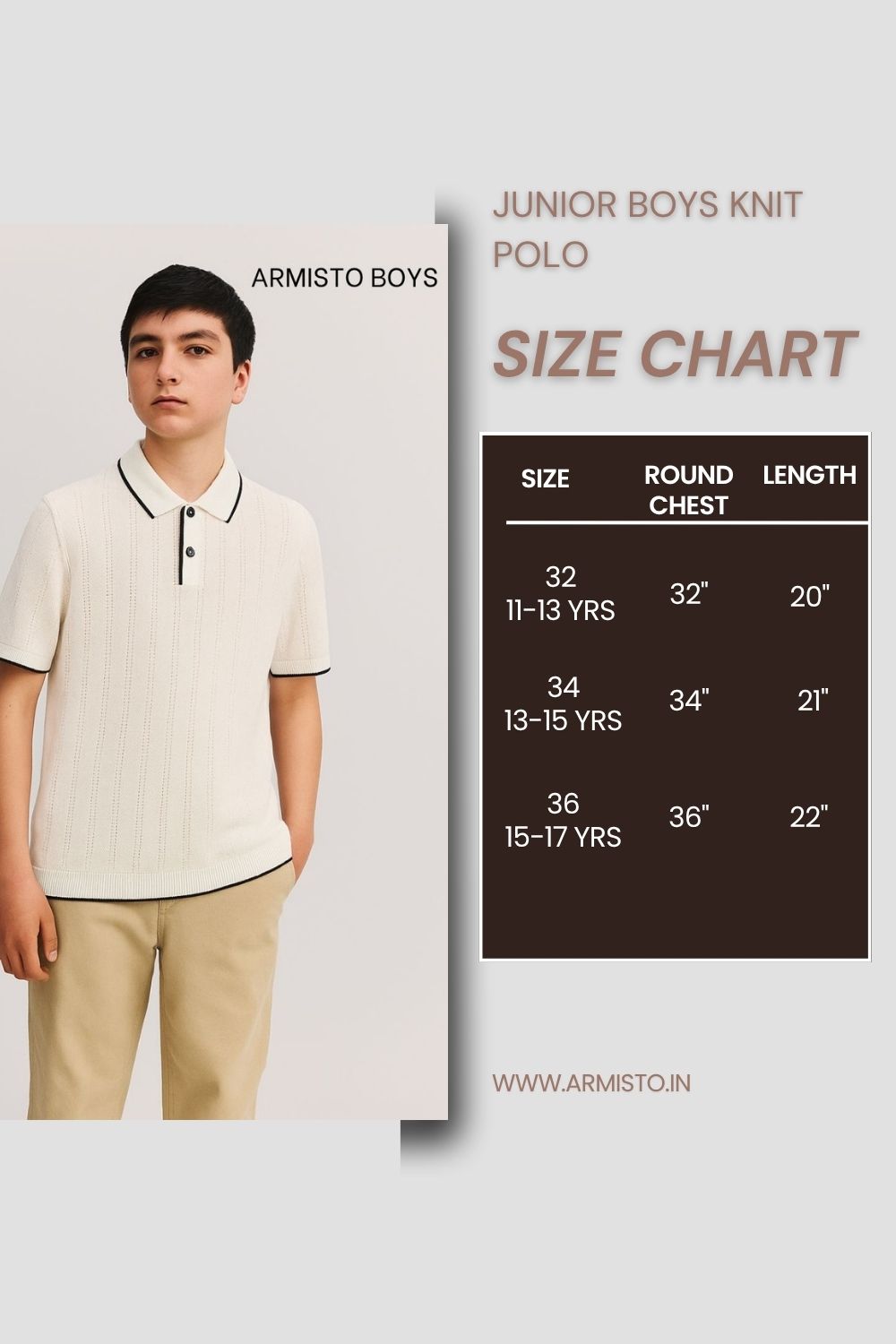 Italian Summer Textured Knit Polo I Vanilla I Boys