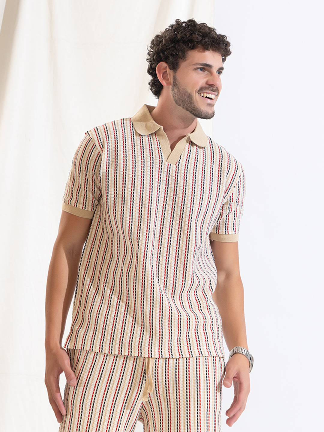 507 Crochet Resort Co-Ord Set I Top + Bottom Red