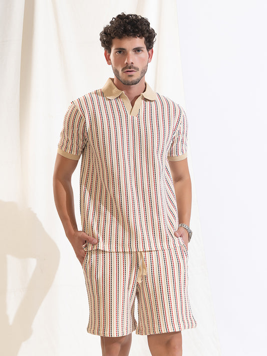 507 Crochet Resort Co-Ord Set I Top + Bottom Red