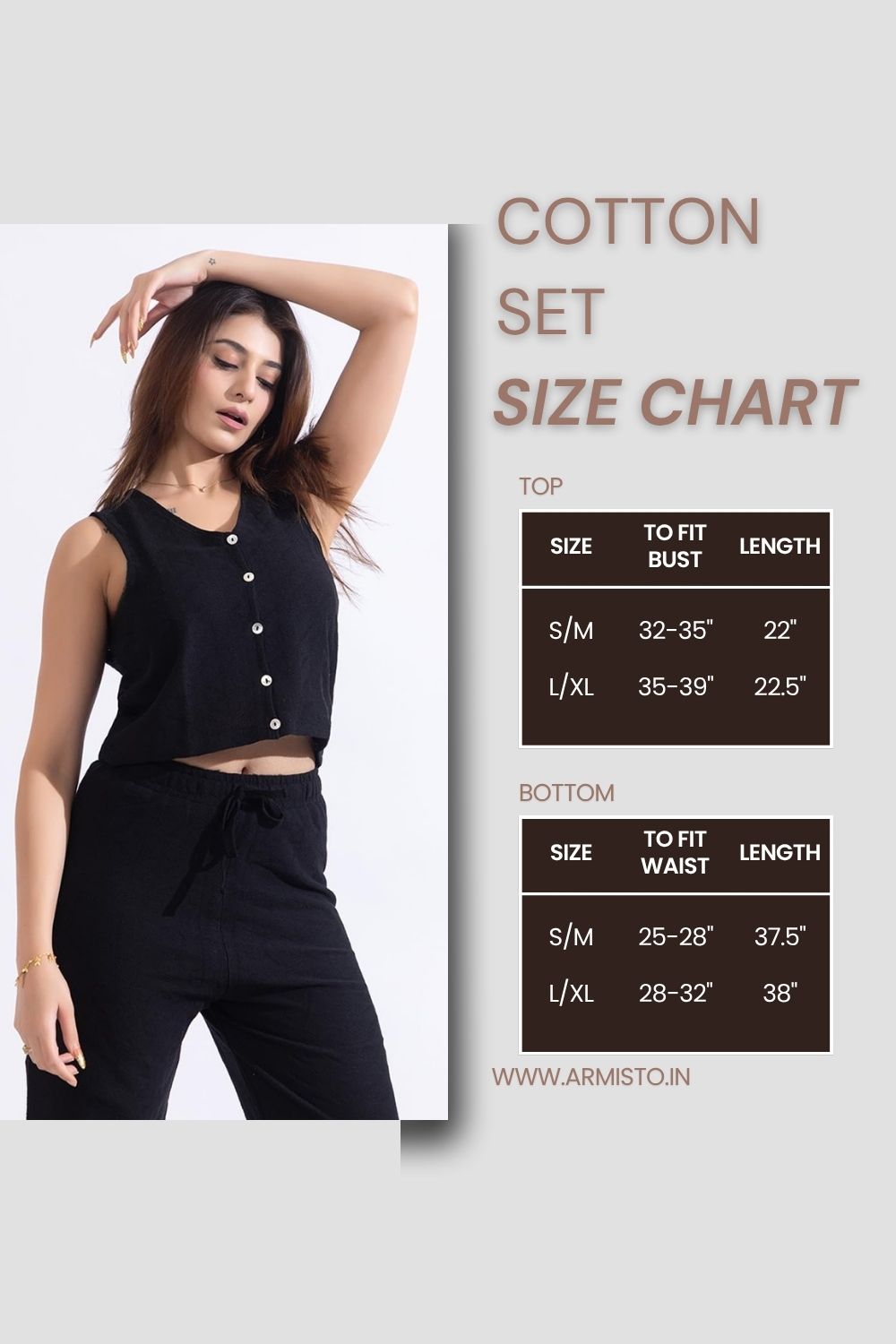 812 WaistCoat Co-Ord Set I Black I Top + Bottom