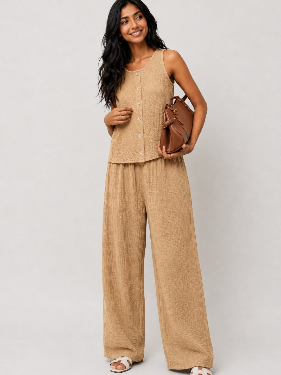 814 Co-Ord Set I Sunkissed Beige I Top + Bottom