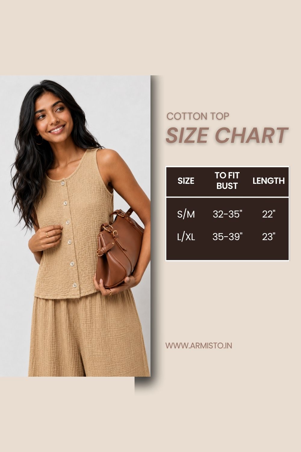 814 Textured Cotton Button Down Top I Sunkissed Beige