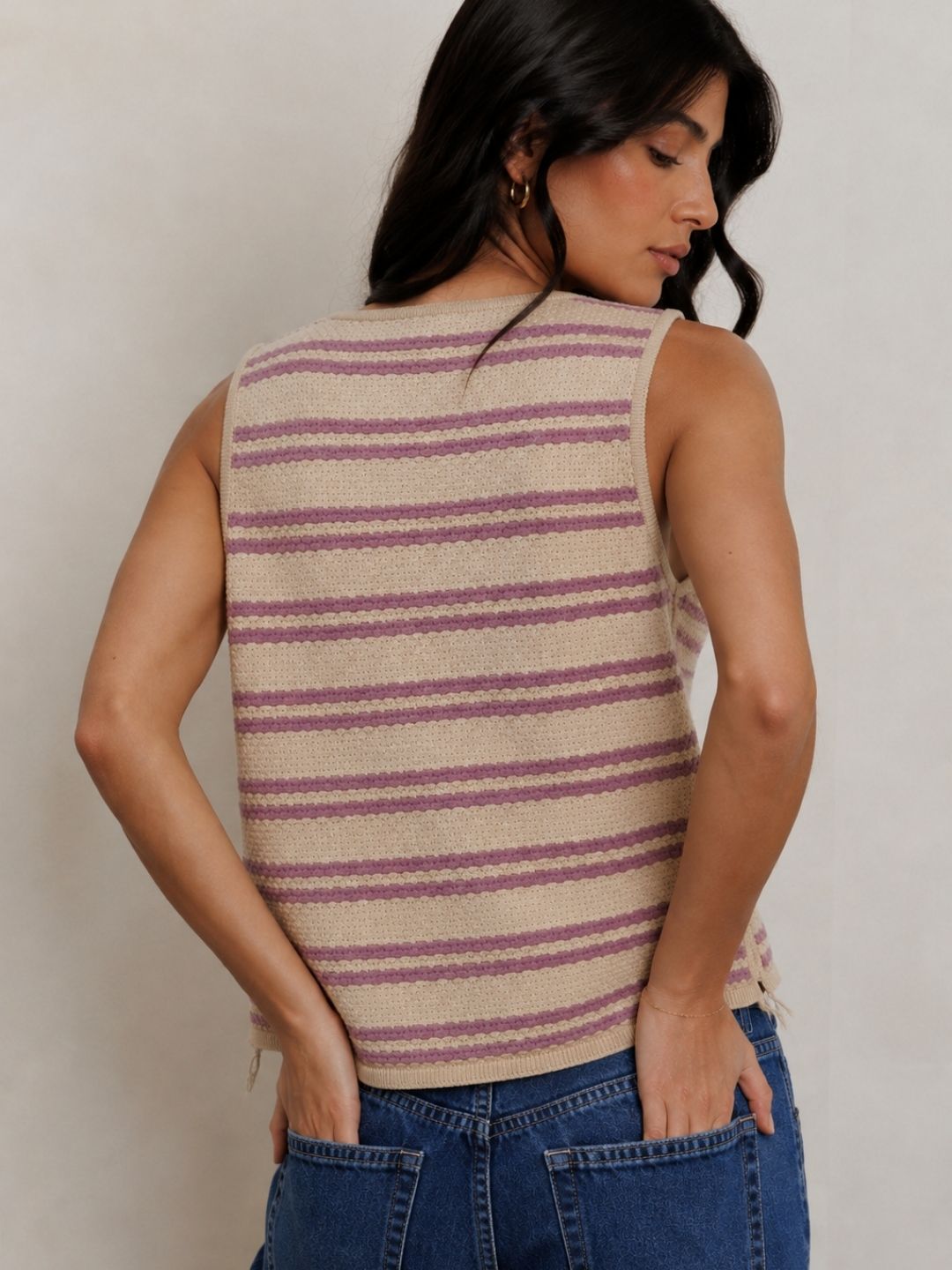 815 Textured Knit Top I Lavendar