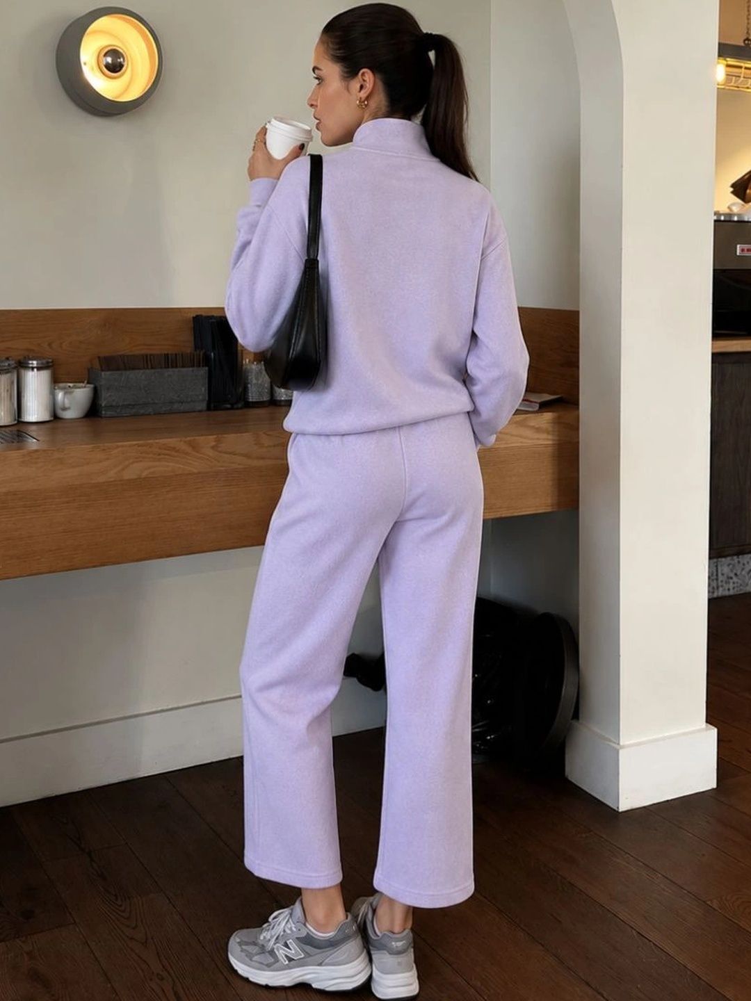 319 Cable Knit Co-Ord Set I Lavendar I Top + Bottom