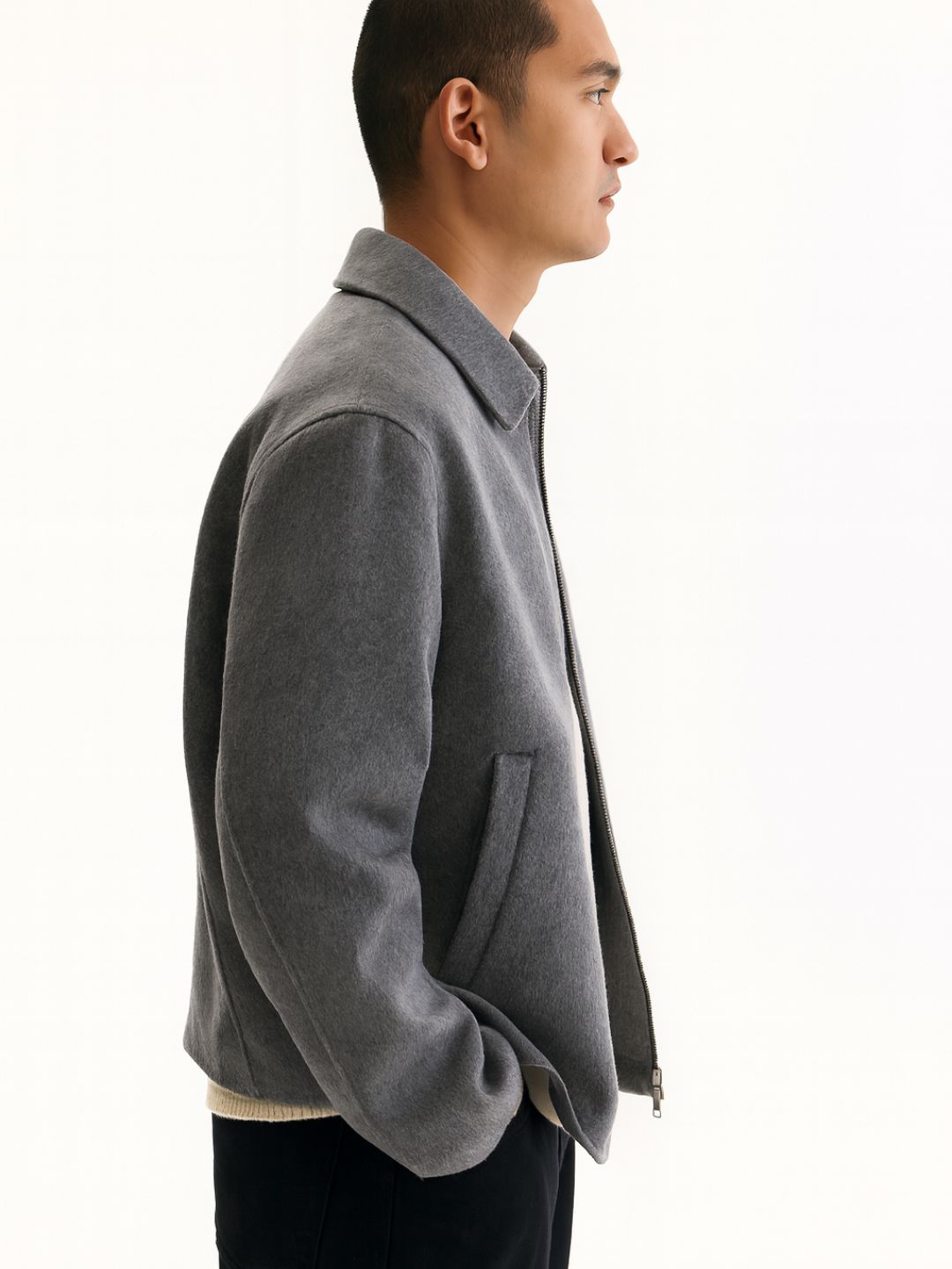 906 Wool Coat Jacket I CharcoalGrey