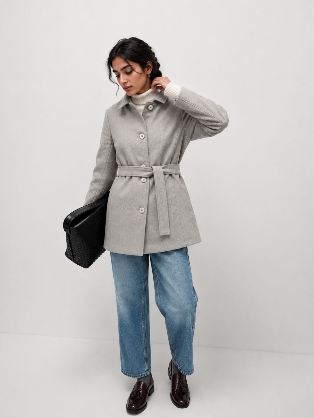 918 Wool Coat Jacket I Light Grey