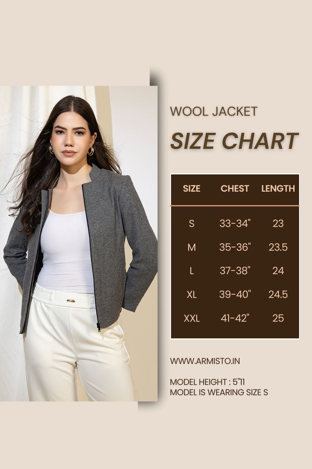 916 Wool Coat Jacket I CharcoalGrey