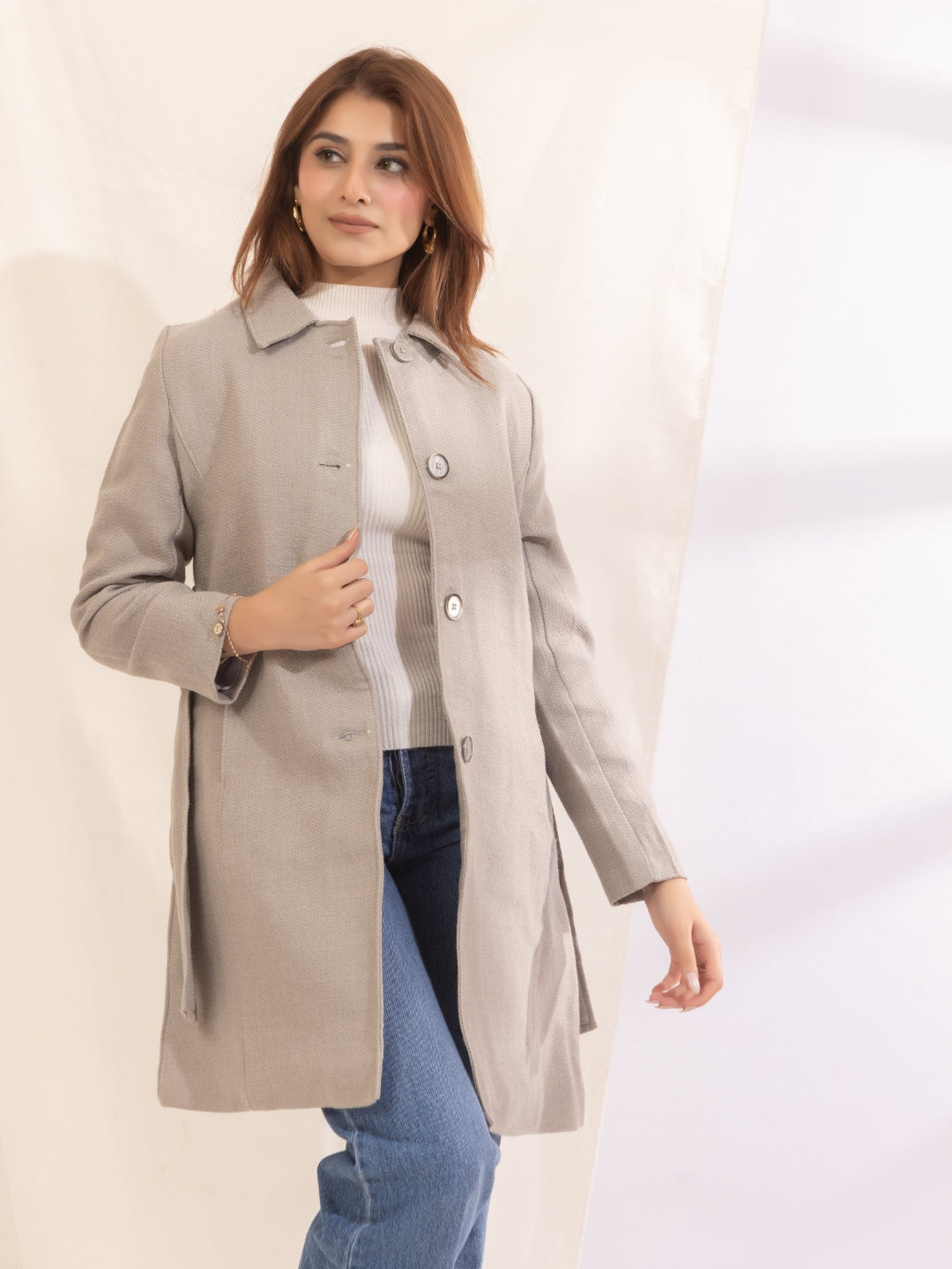 918 Wool Coat Jacket I Light Grey