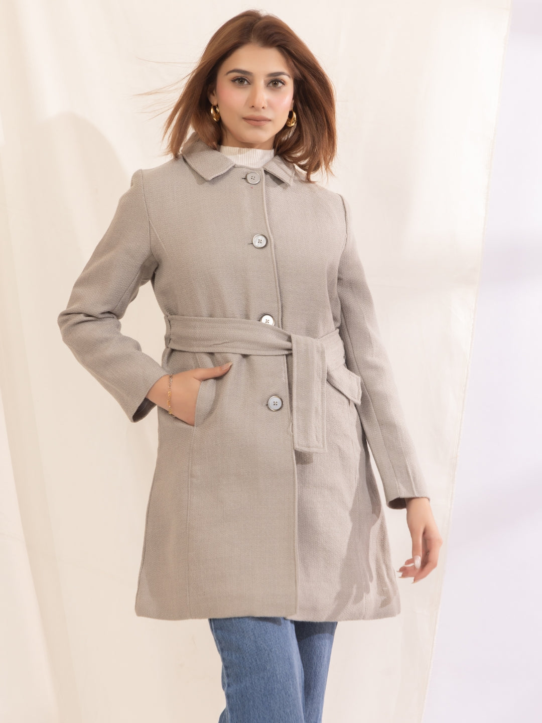 918 Wool Coat Jacket I Light Grey