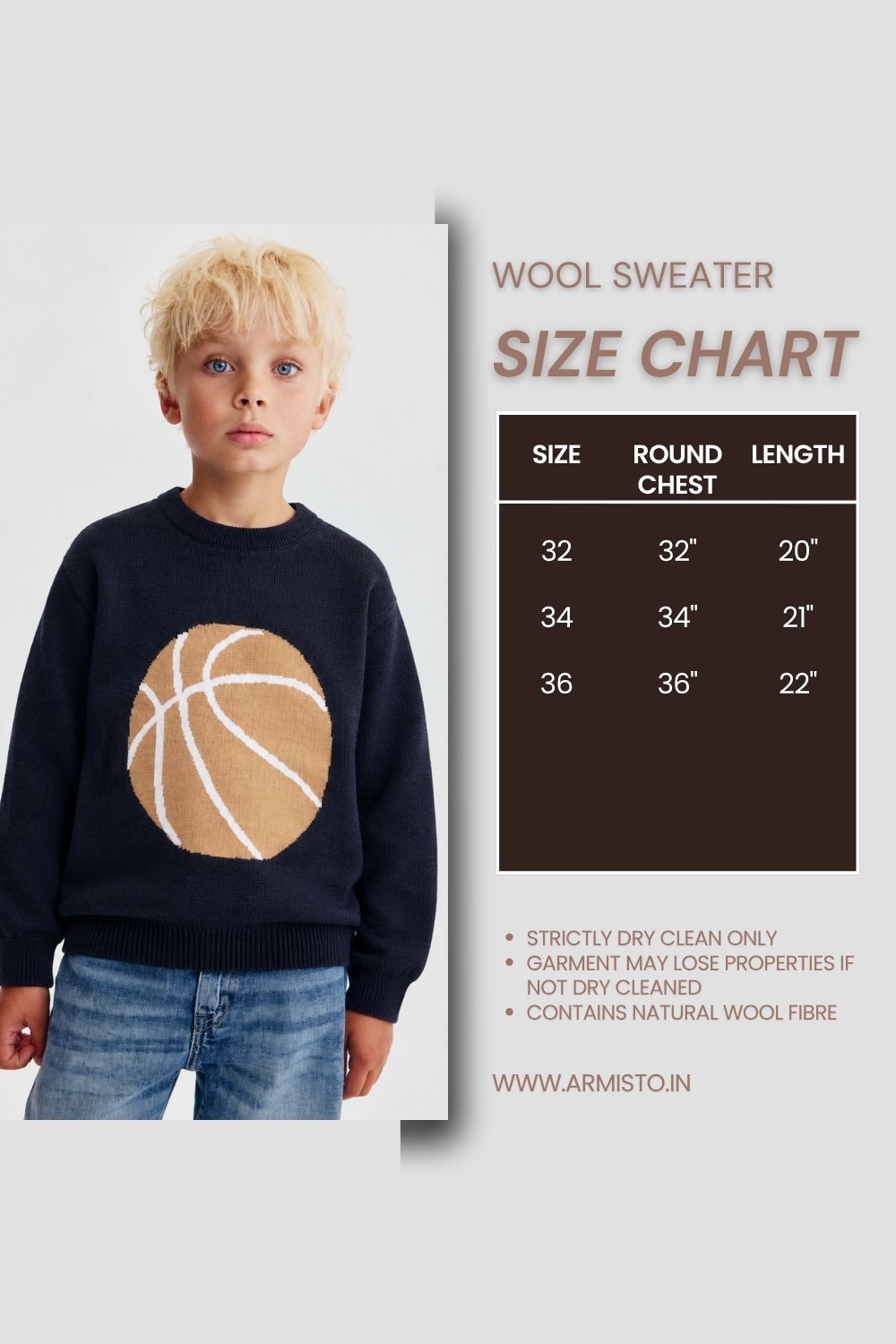 244 Boys Pullover I Wool I Woolmark Certified I Navy