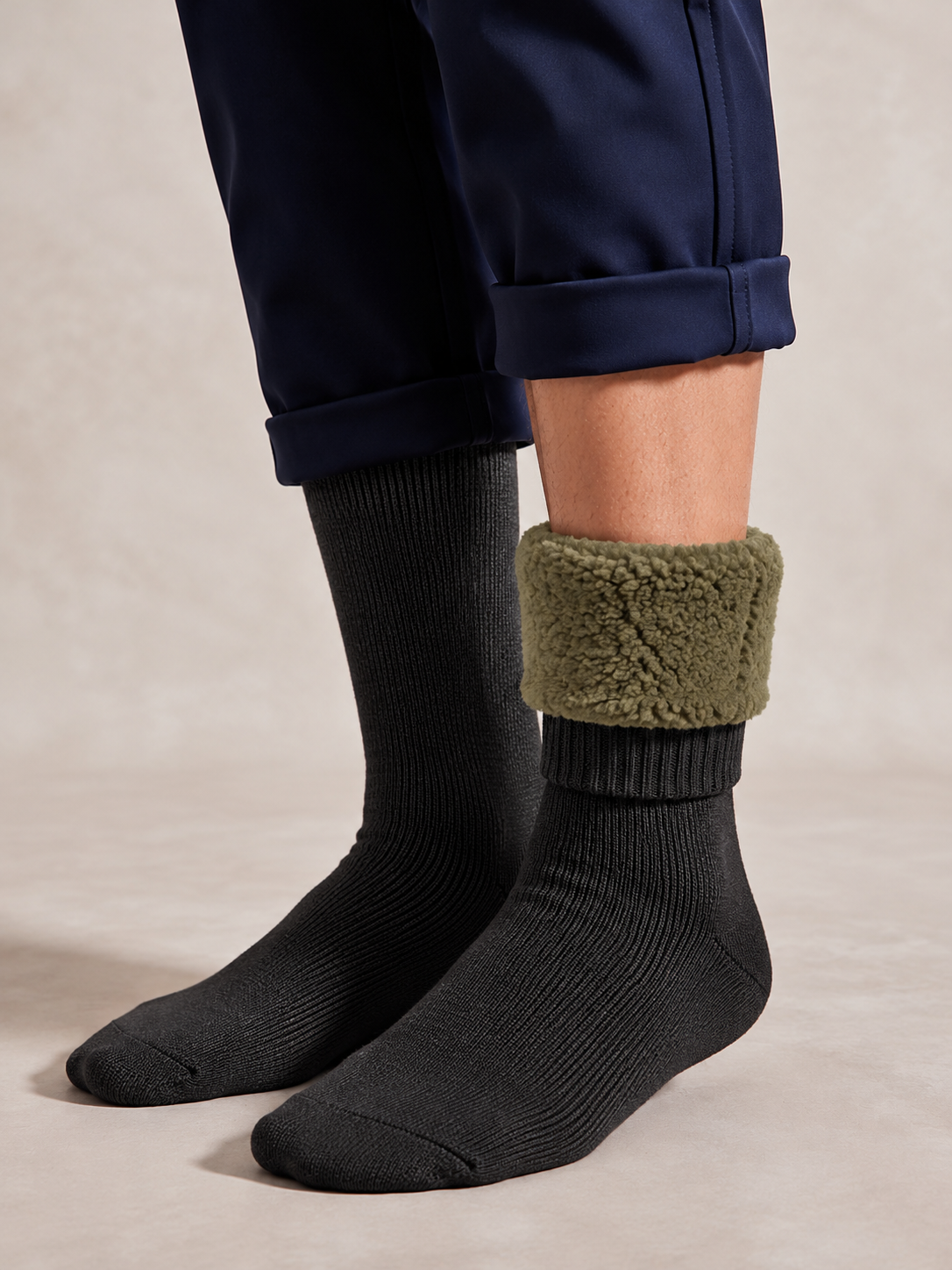 008 Snow Socks with Polar Fleece I Black