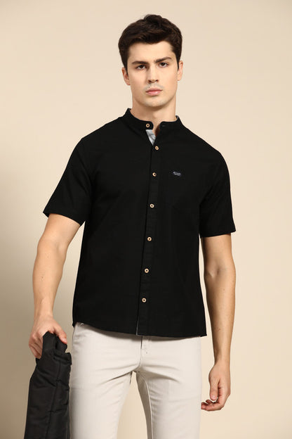 503 Men's Linen Shirt I Black
