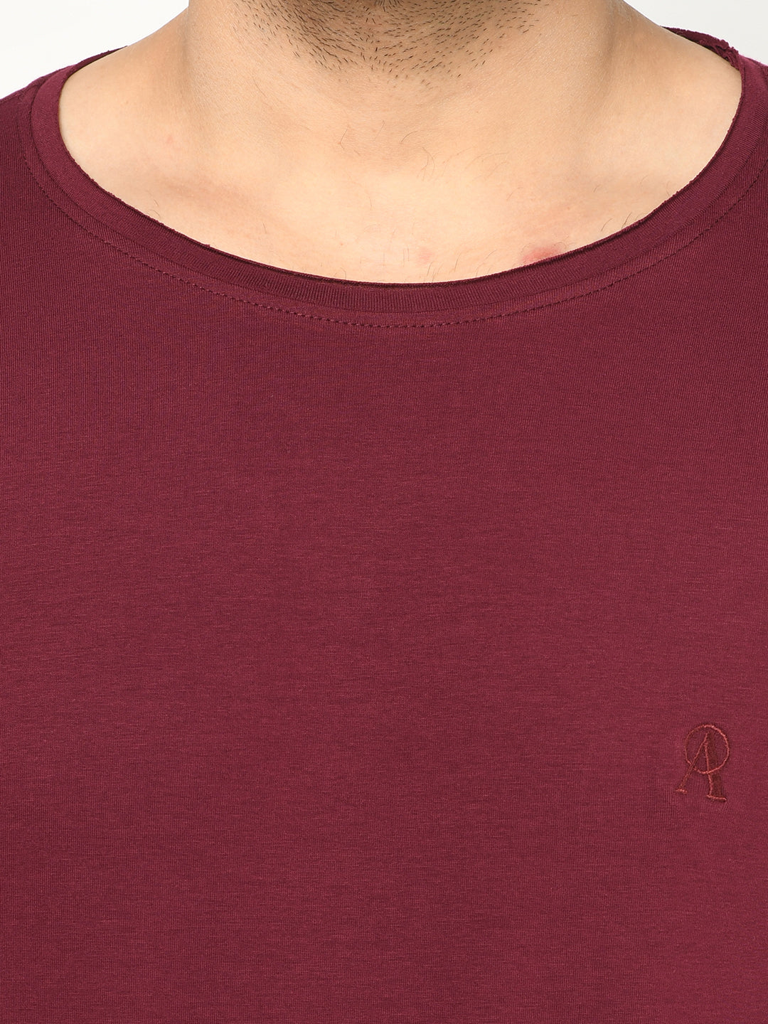 106 Men's Pure Cotton Basic T-shirt I Wine