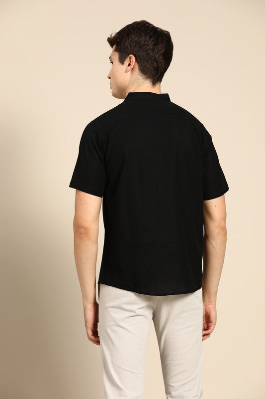 503 Men's Linen Shirt I Black