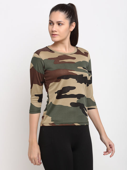 133 Dri-Fit Sports T-shirt I Army Camo I Quarter Sleeves