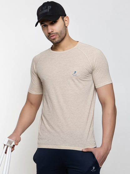 104 Cotton Dri-Fit Sports T-shirt I Beige