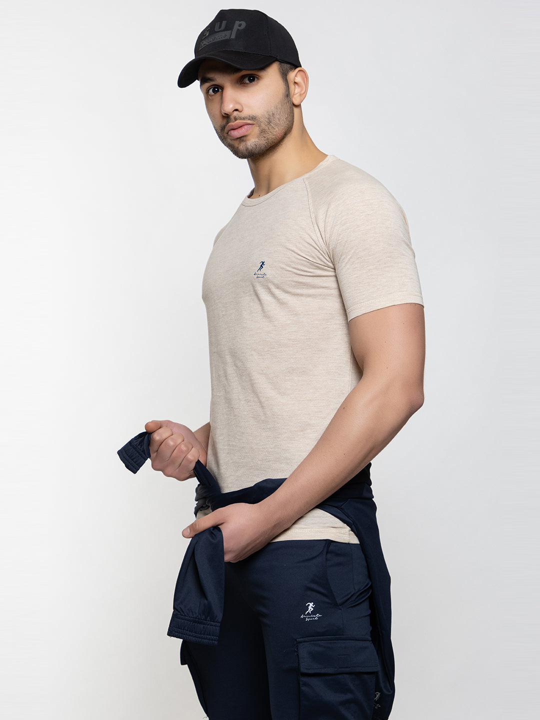 104 Cotton Dri-Fit Sports T-shirt I Beige