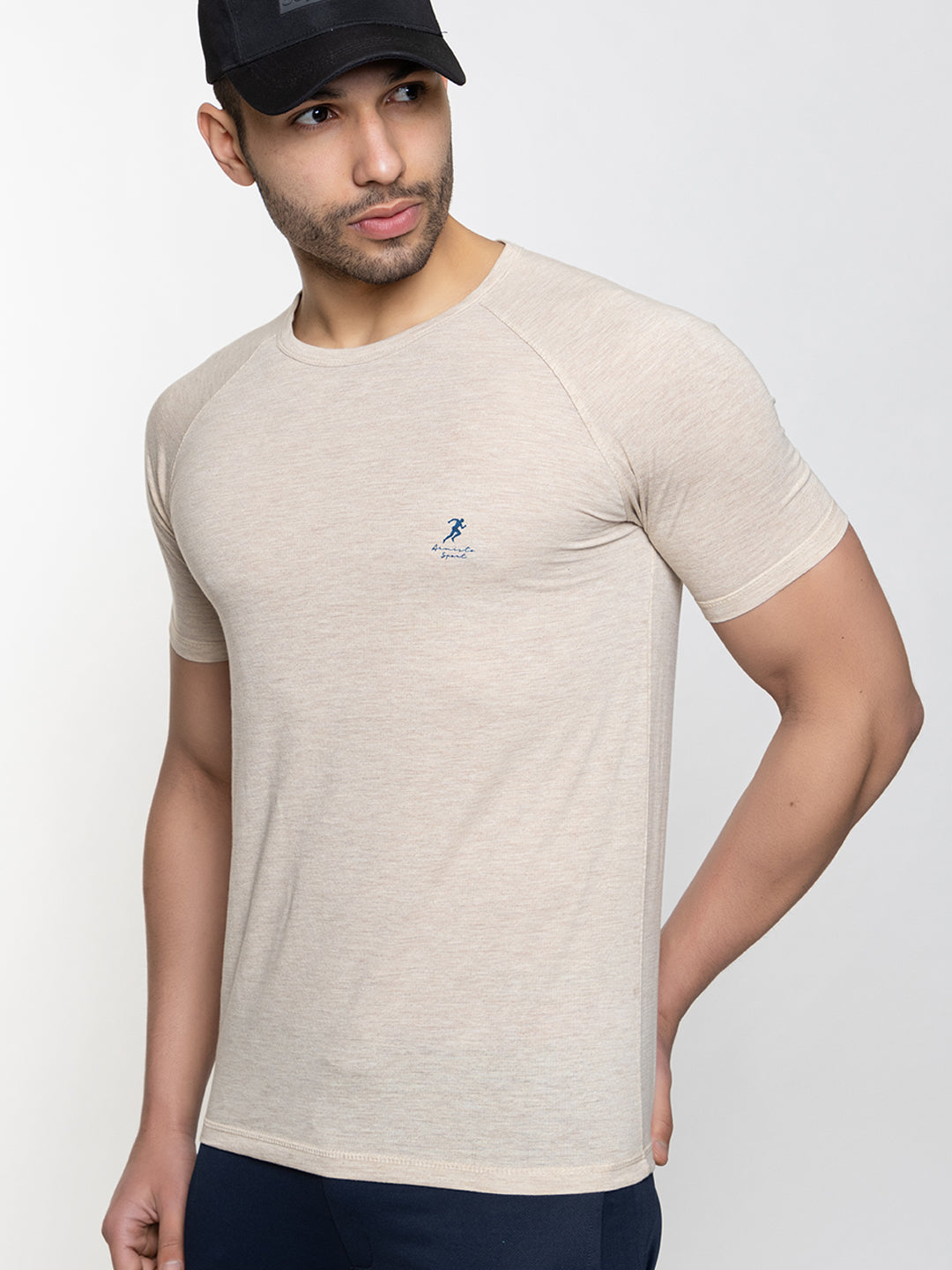 104 Cotton Dri-Fit Sports T-shirt I Beige